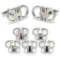 Horse Bit Stainless Steel 5-Stud Set