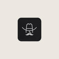 Cowboy Hat Patch Sticker