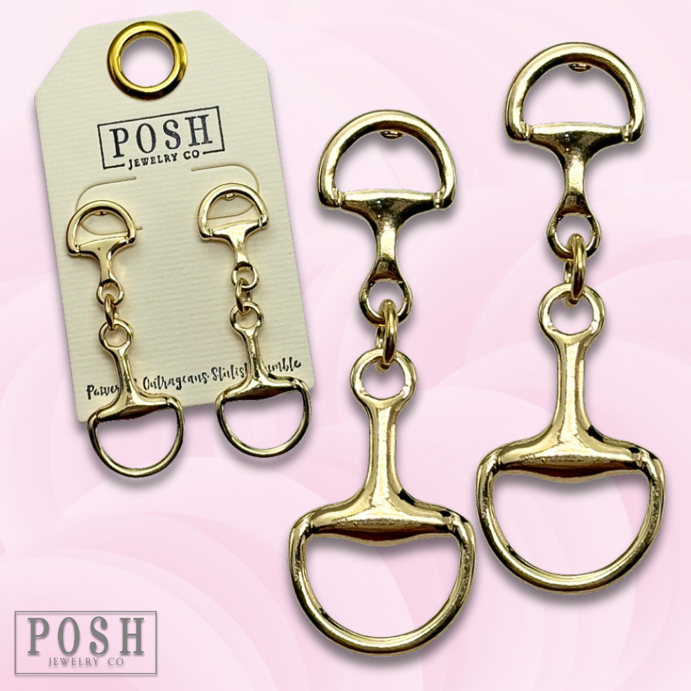 Equestrian charm dangle earring