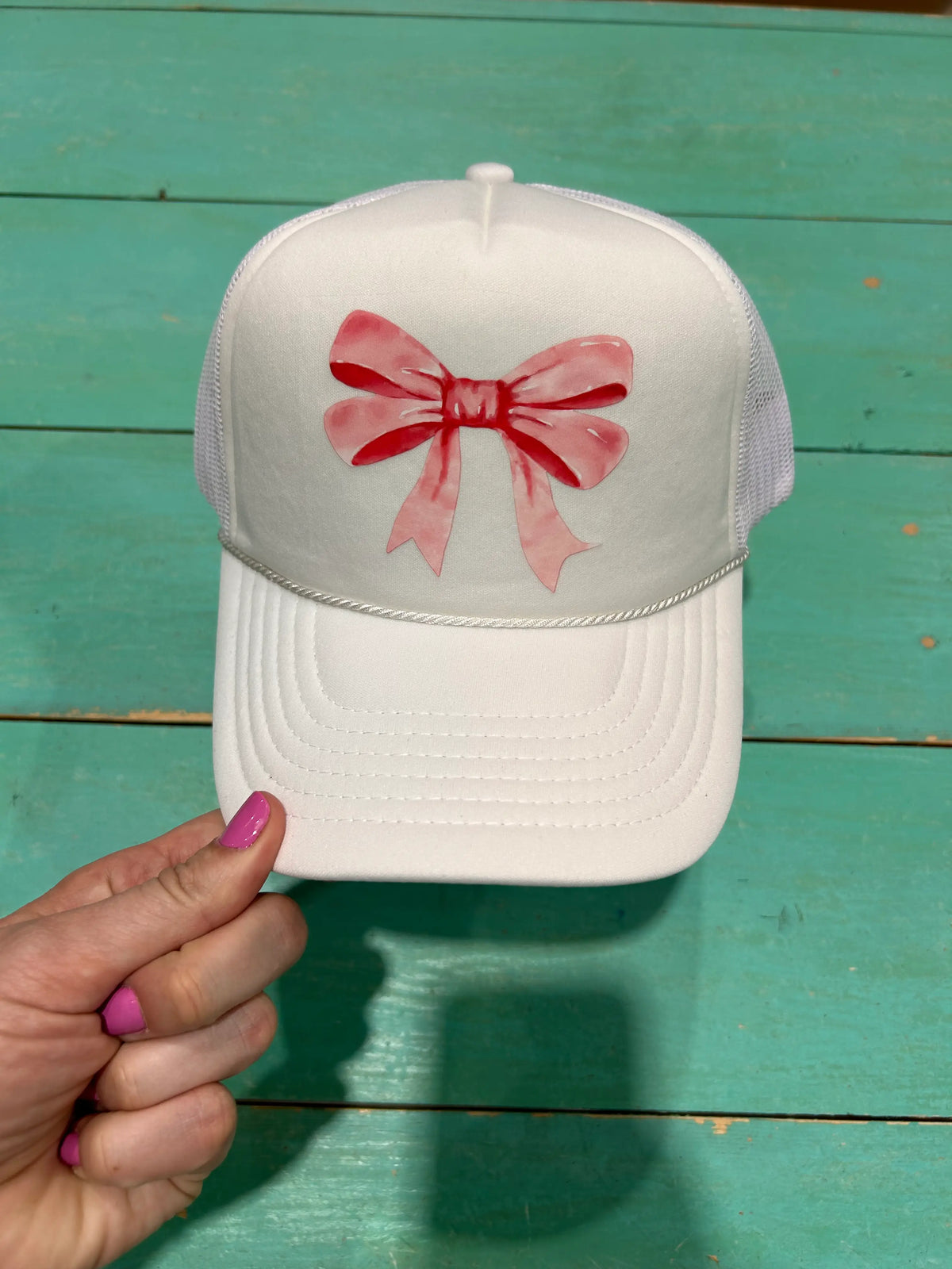 Pink Bow Trucker Hat
