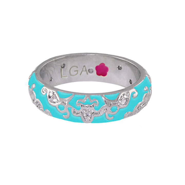 Daisy Swirl Stackable Band Ring