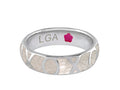 Xoxo Ring Stackable Brass Base Rhodium Plated