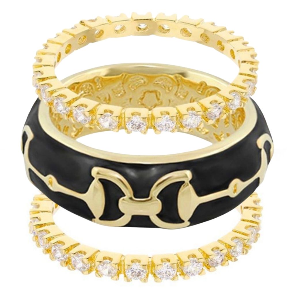 Equestrian Stirrup Ring Set