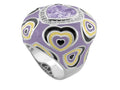 Retro Hearts Ring