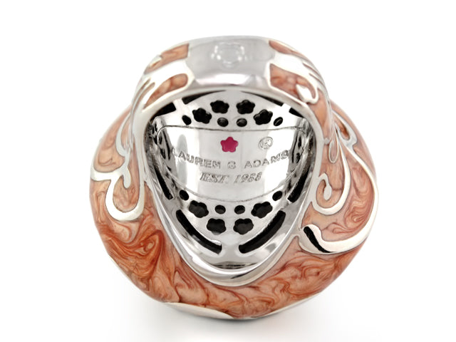 Fab Pink Flower Enamel Statement Ring