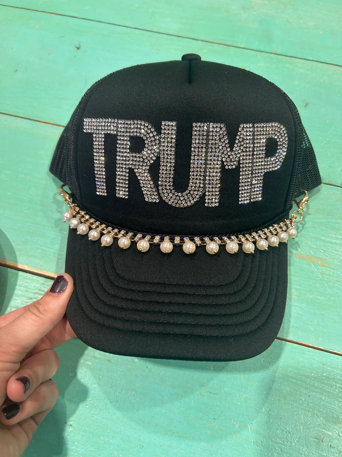 Rhinestone TRUMP Trucker