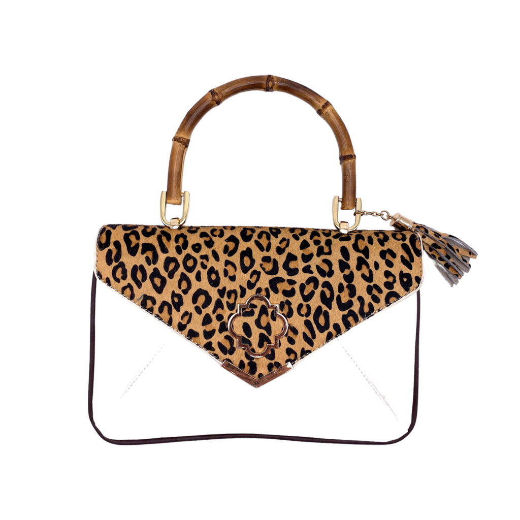 Rowan Bag in Leopard with Brown