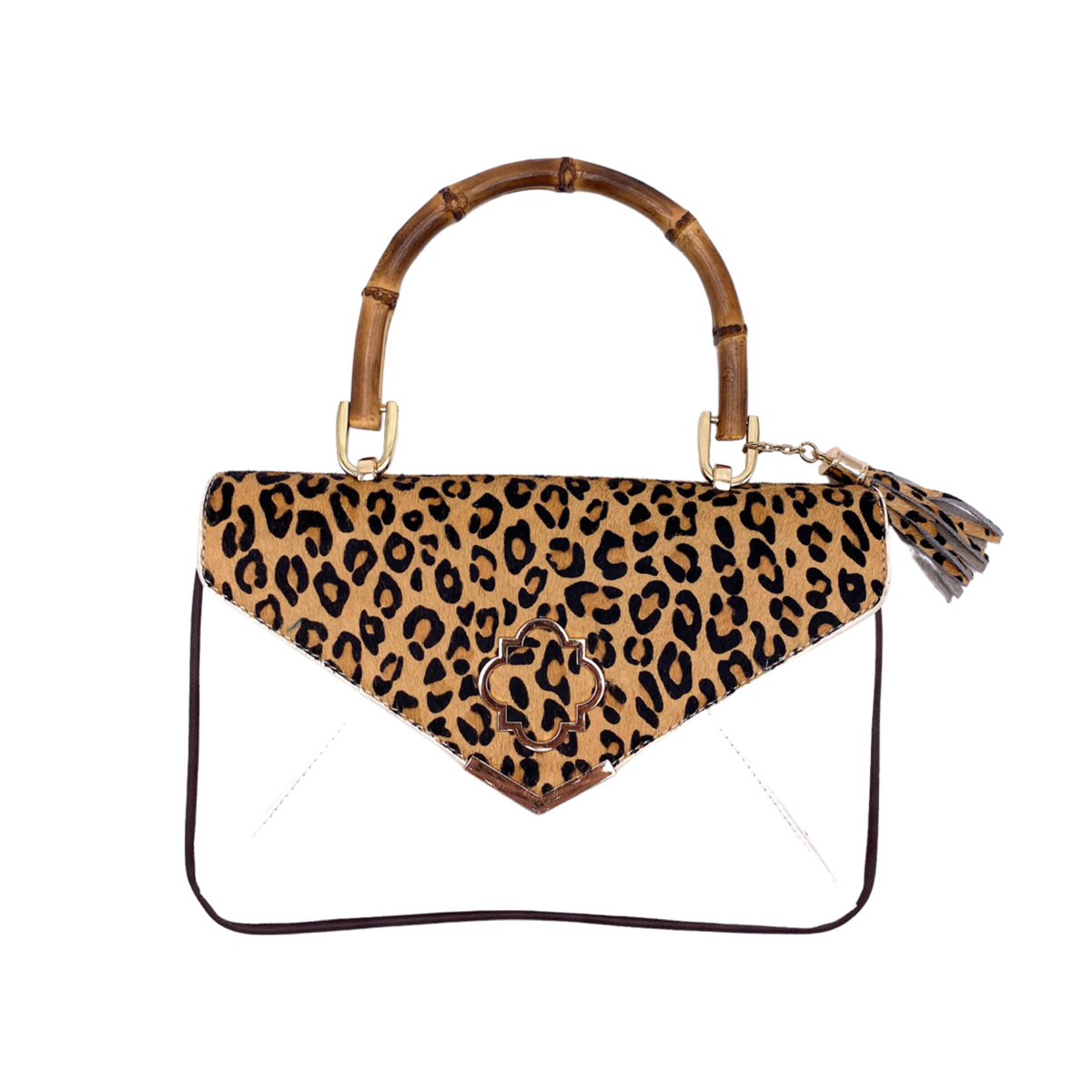 Rowan Bag in Leopard with Brown