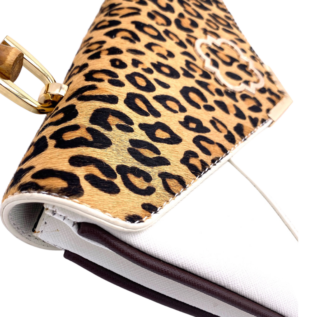 Rowan Bag in Leopard with Brown