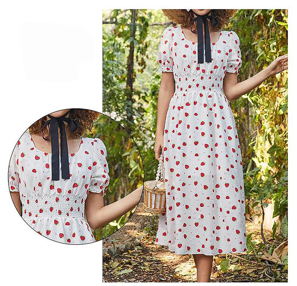 Strawberry Fields Women's Summer Dress Floral Chiffon SF01