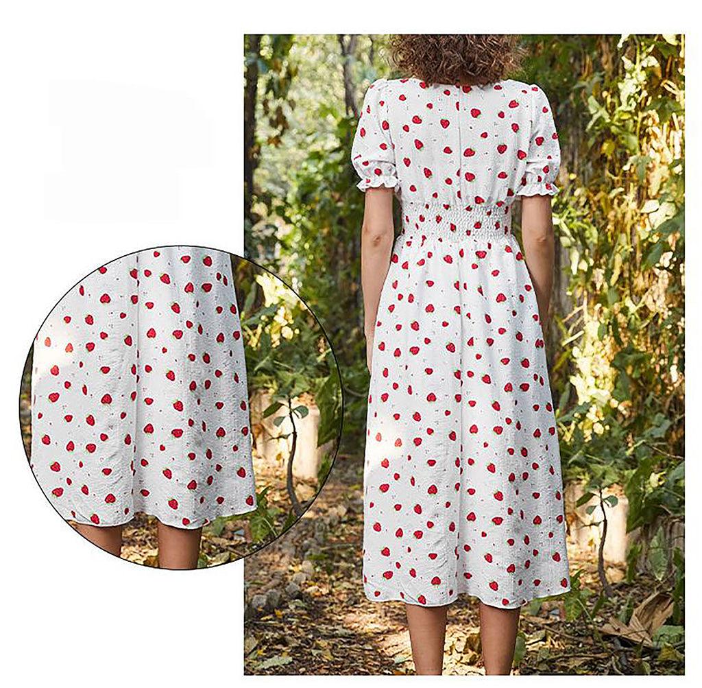Strawberry Fields Women's Summer Dress Floral Chiffon SF01