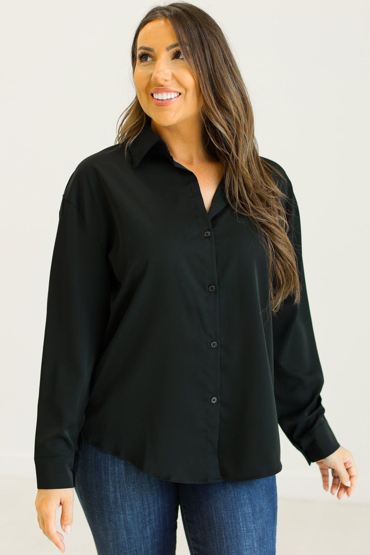 Kathryn Button-Up, Black