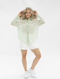 Kathryn Classic Button-Up, Mint Lace