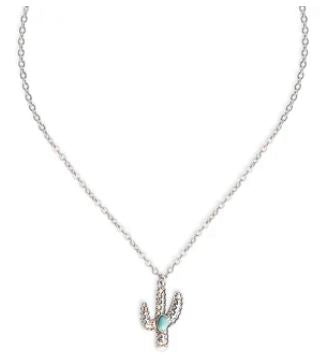 Desert Bloom Saguaro Cactus Necklace Jewelry DB-SC-01