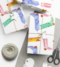 Watercolor Cowboy Boots Giftwrap/Craft Paper