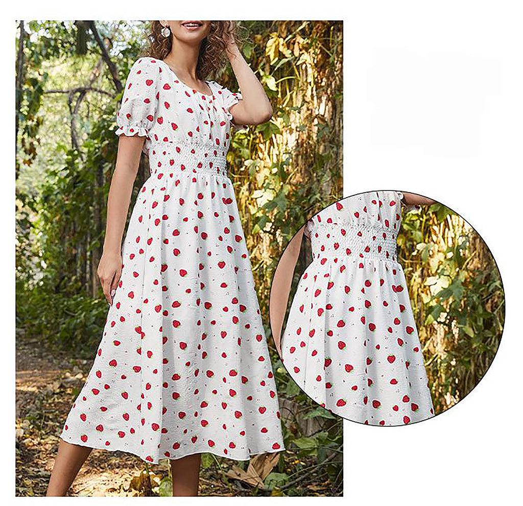 Strawberry Fields Women's Summer Dress Floral Chiffon SF01