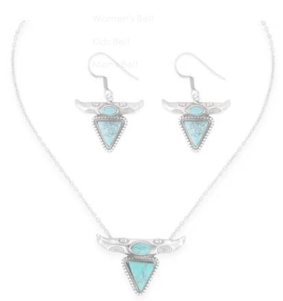 Desert Heart Turquoise Necklace And Earring Set Model DH-TS Adornment