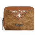 Wrangler Genuine Hair-On Cowhide Zip-Around Wallet