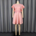 Elegant Embroidery Slim Fit Short Dress