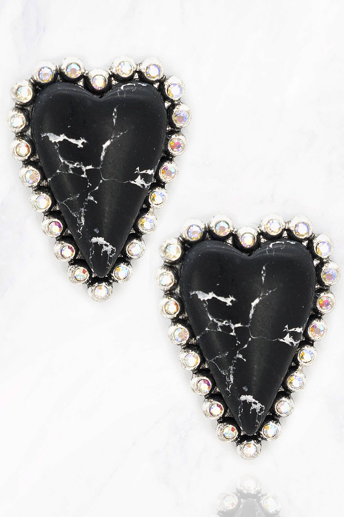 Arc Heart Earrings: Ivory