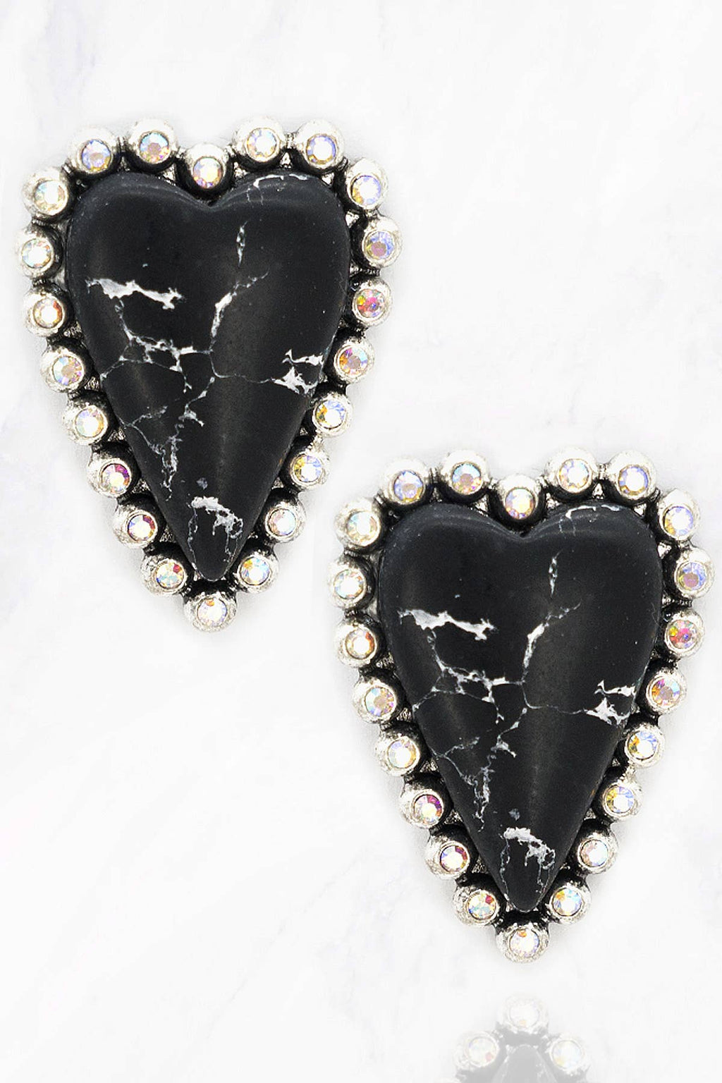 Arc Heart Earrings: Turquoise