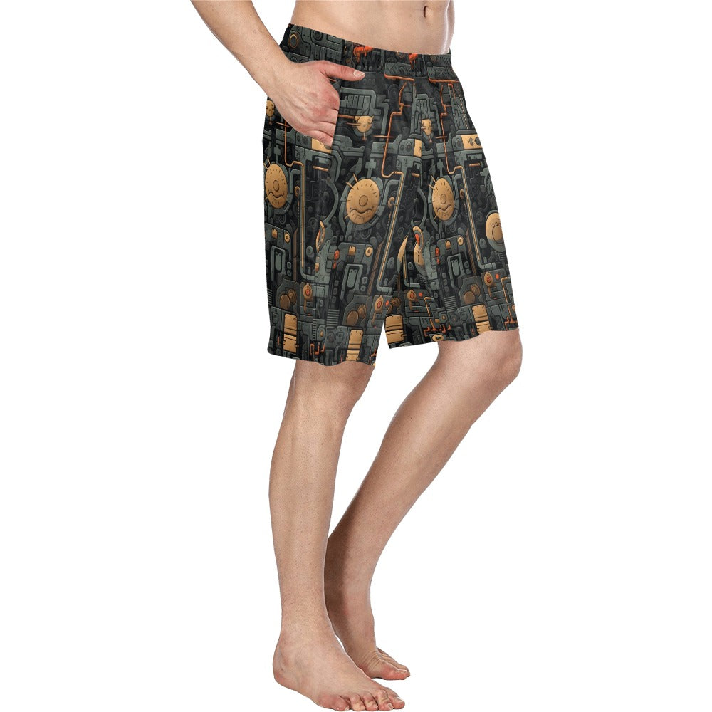Baha Ranch Cyber Digital Gaming Mens Swim Trunk Shorts