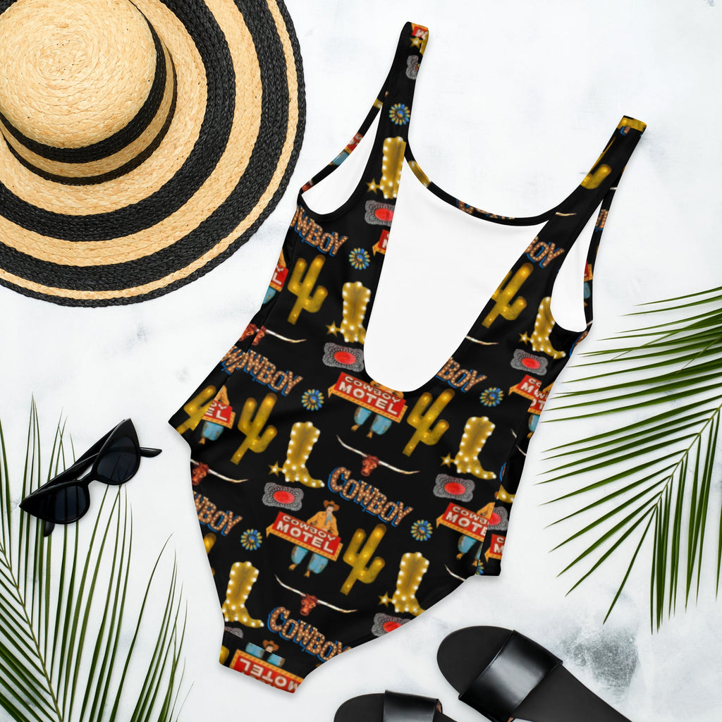 Baha Ranch Yeehaw All Cowboy One Piece Swim Suit