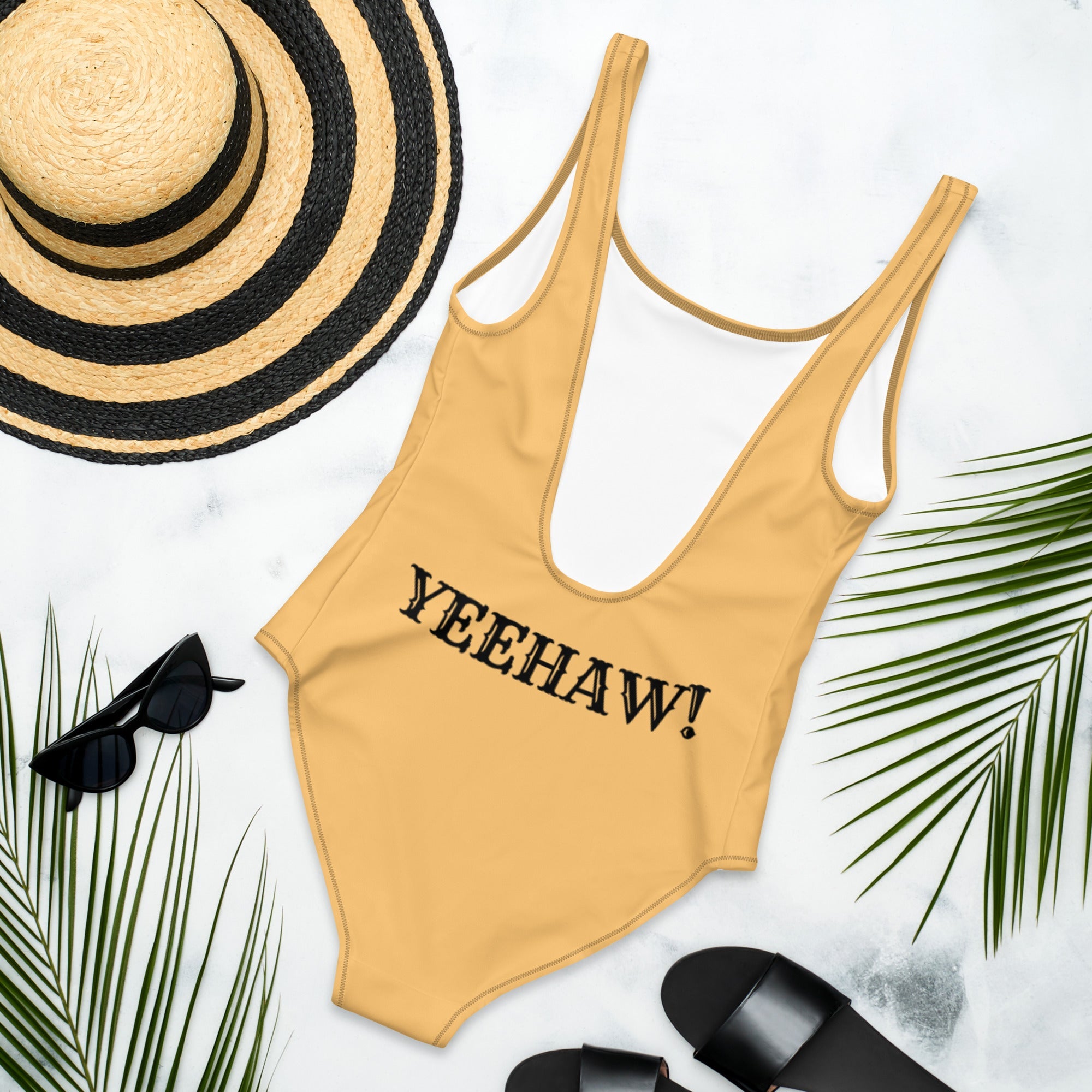 Baha Ranch Yeehaw Let's Be Cowgirls One Piece Swim Suit