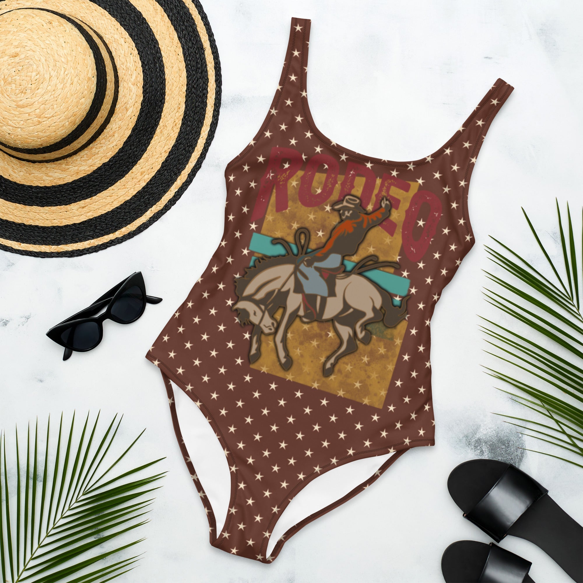 Baha Ranch Yeehaw Rodeo Stars One-Piece Swim Suit