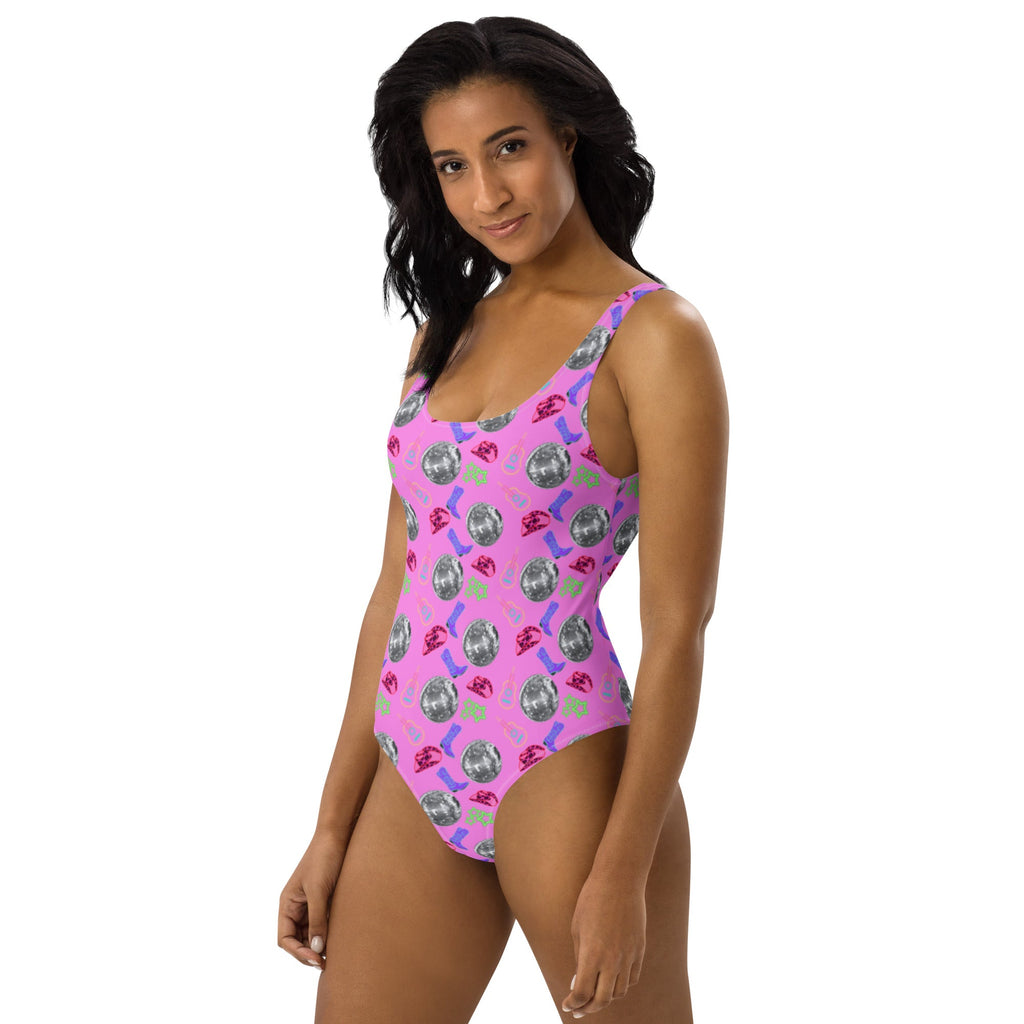 Baha Ranch Yeehaw Disco Cowgirl One-Piece Swimsuit