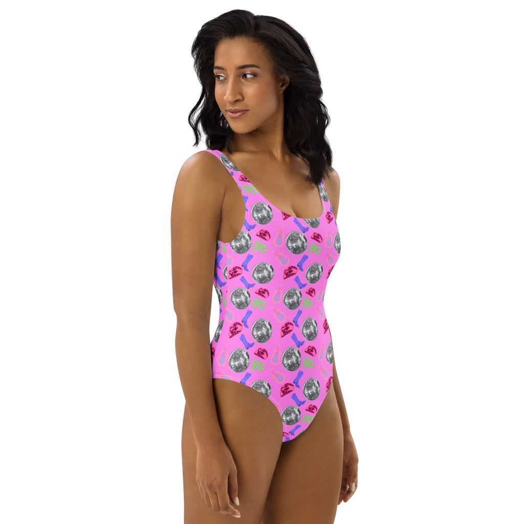 Baha Ranch Yeehaw Disco Cowgirl One-Piece Swimsuit
