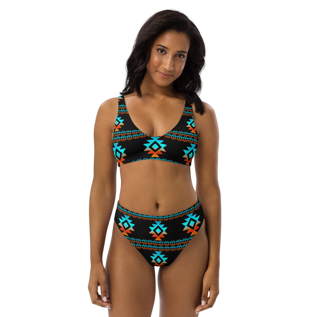 BAHA RANCH WESTERN WEAR Mullet Cowboy Aztec High Waisted Bikini