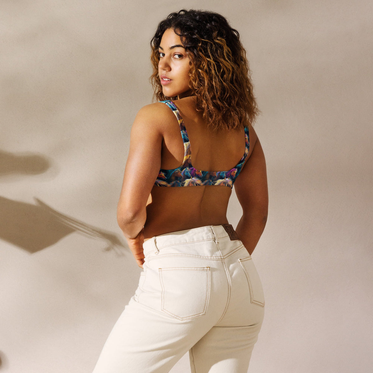 Baha Ranch Western Wear Wild Horses High Waist Bikini Top