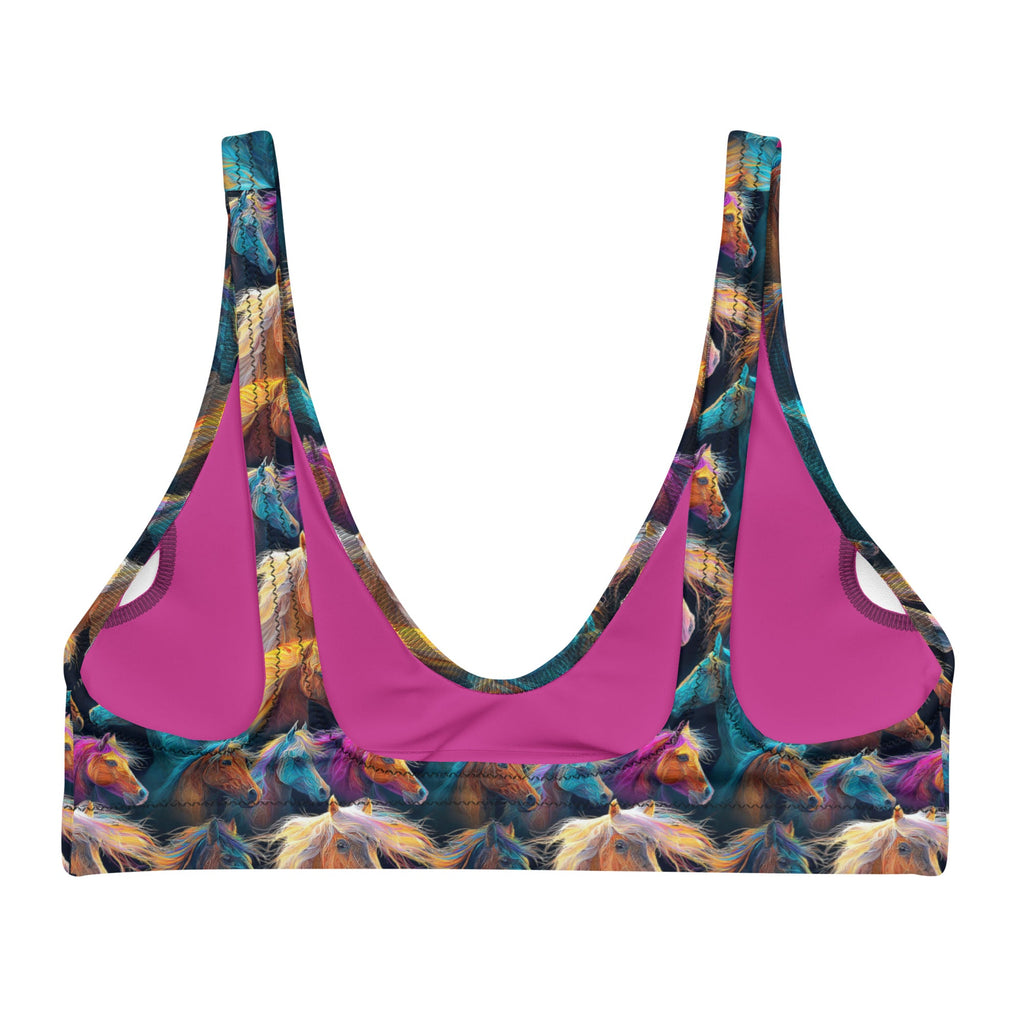 Baha Ranch Western Wear Wild Horses High Waist Bikini Top