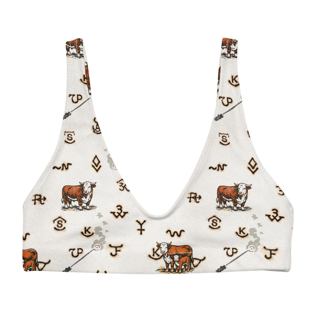 Baha Ranch Yeehaw Hereford Brands Bikini Top