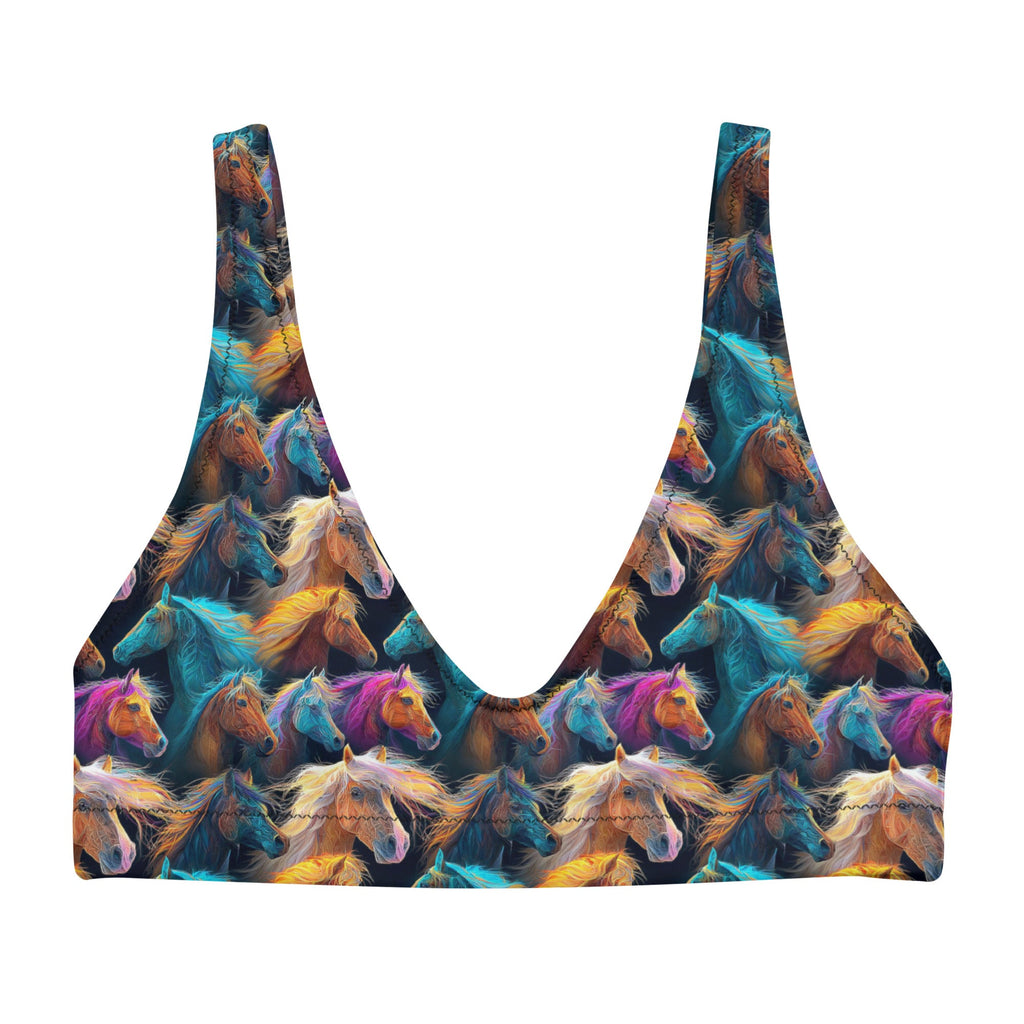 Baha Ranch Western Wear Wild Horses High Waist Bikini Top