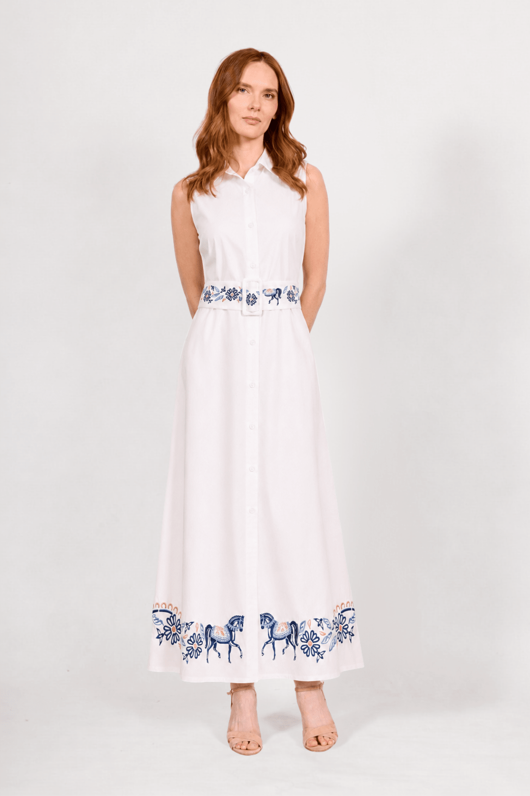 Annie Florale Embroidered Cotton Dress