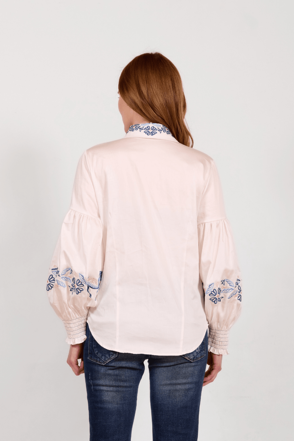 Annie Florale Shirt | White