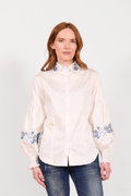 Annie Florale Shirt | White