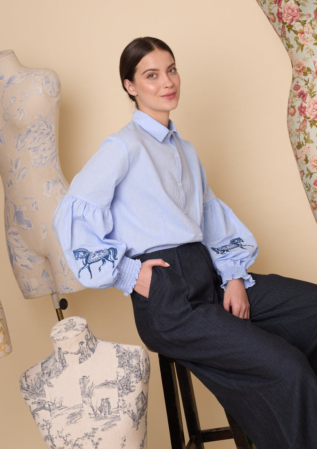 Annie Shirt Embroidered | In Color
