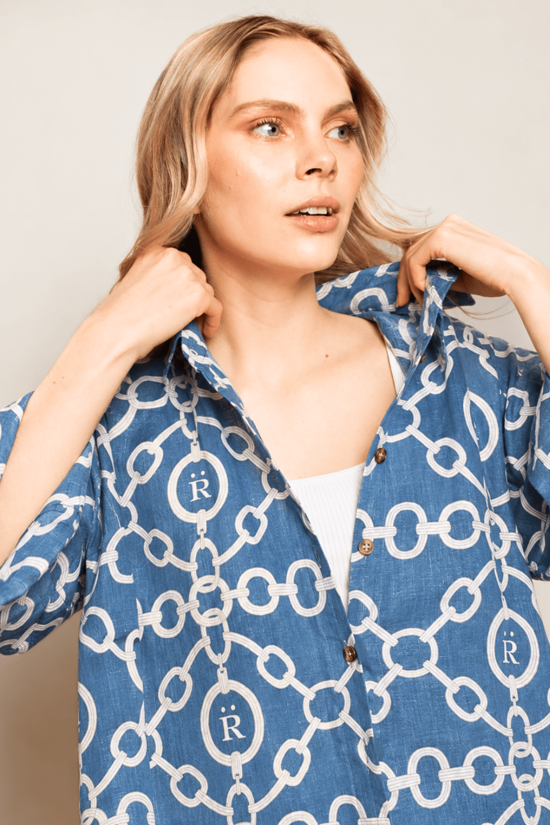 Aros | Magnolia Oversized Linen Shirt