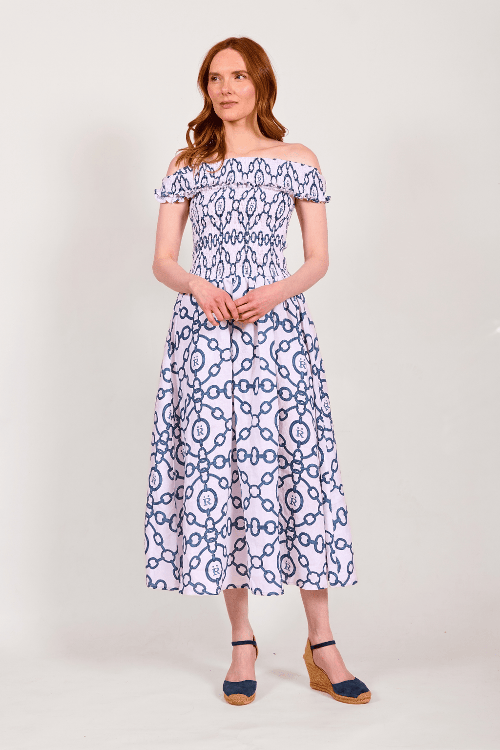 Aros Smocked Linen Dress
