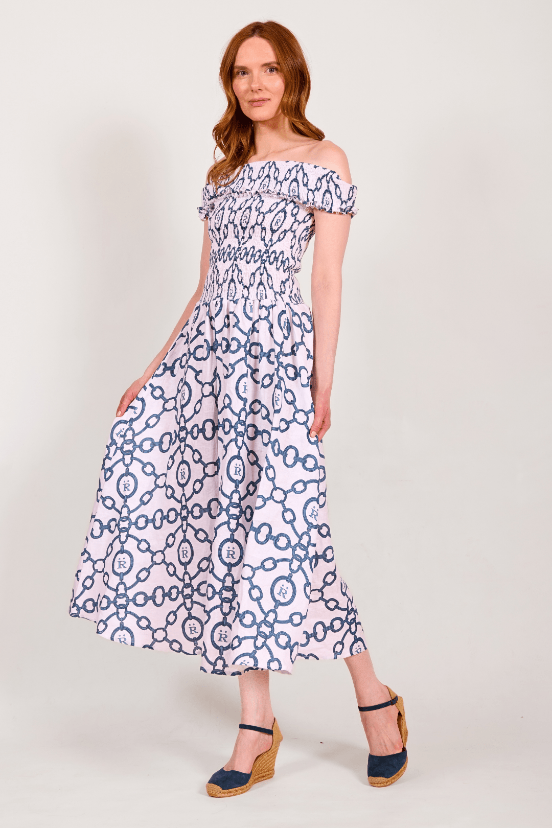 Aros Smocked Linen Dress