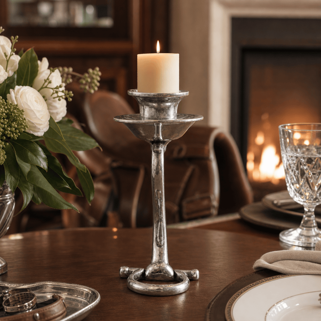 Equestrian Bit Single Candlestick