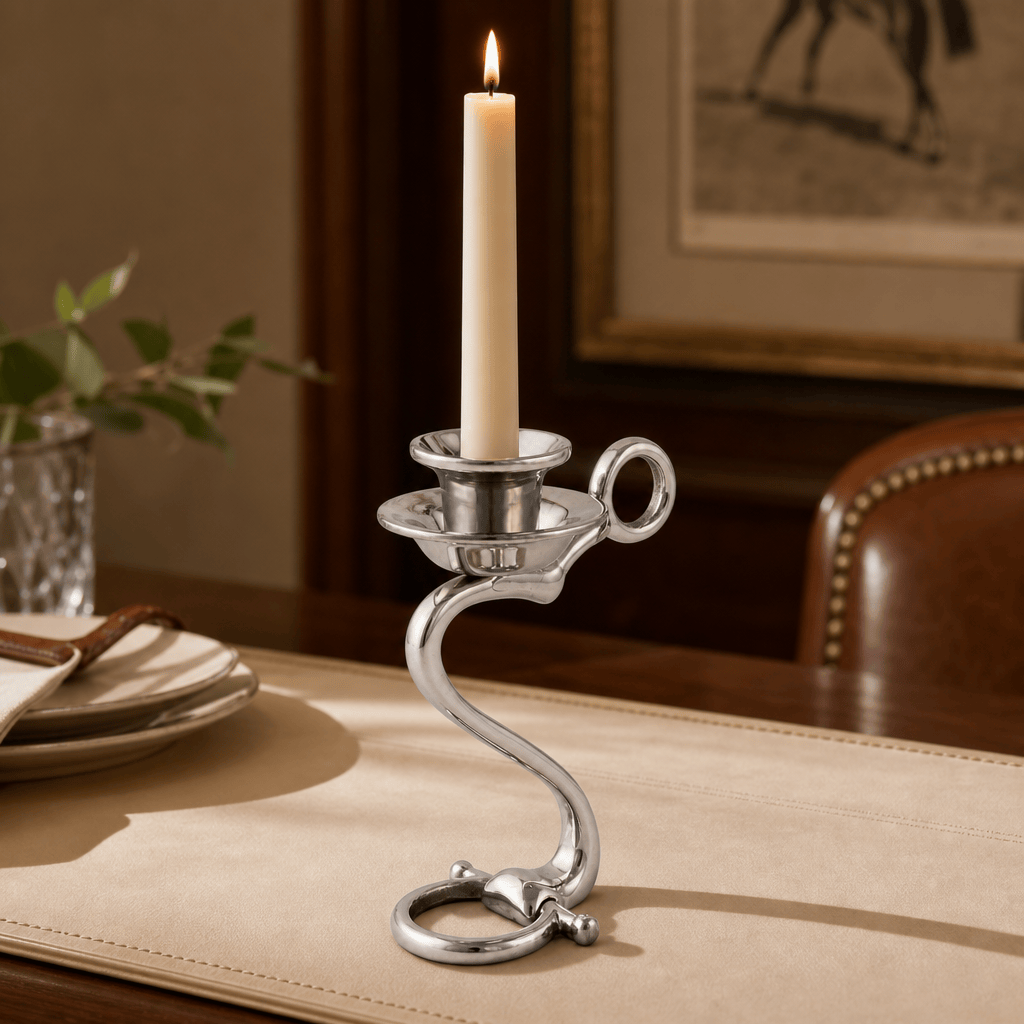 Equestrian Bit Single Candlestick