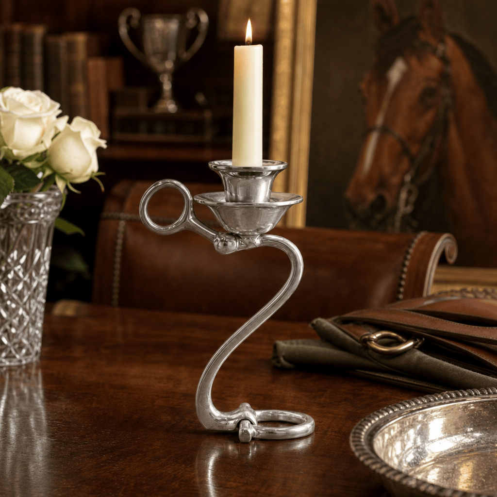 Equestrian Bit Single Candlestick