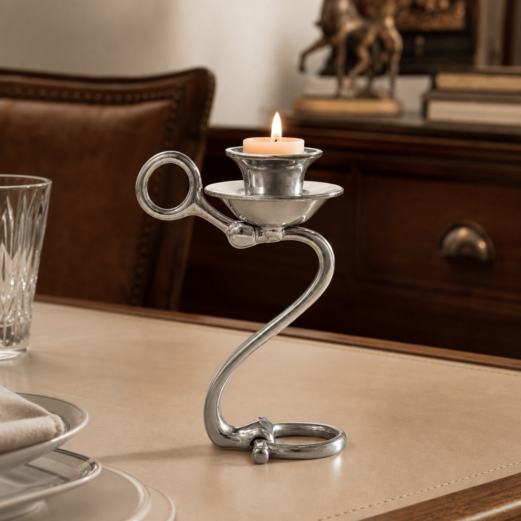 Equestrian Bit Single Candlestick