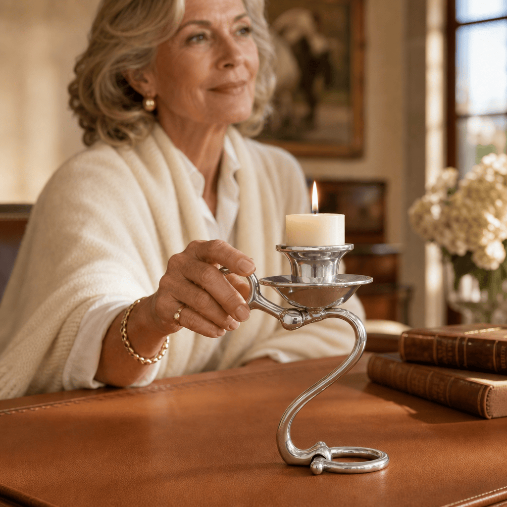 Equestrian Bit Single Candlestick