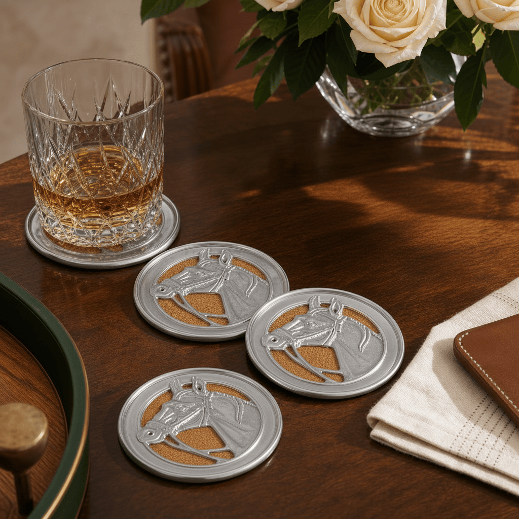 Equestrian Drink Coaster Set of 4