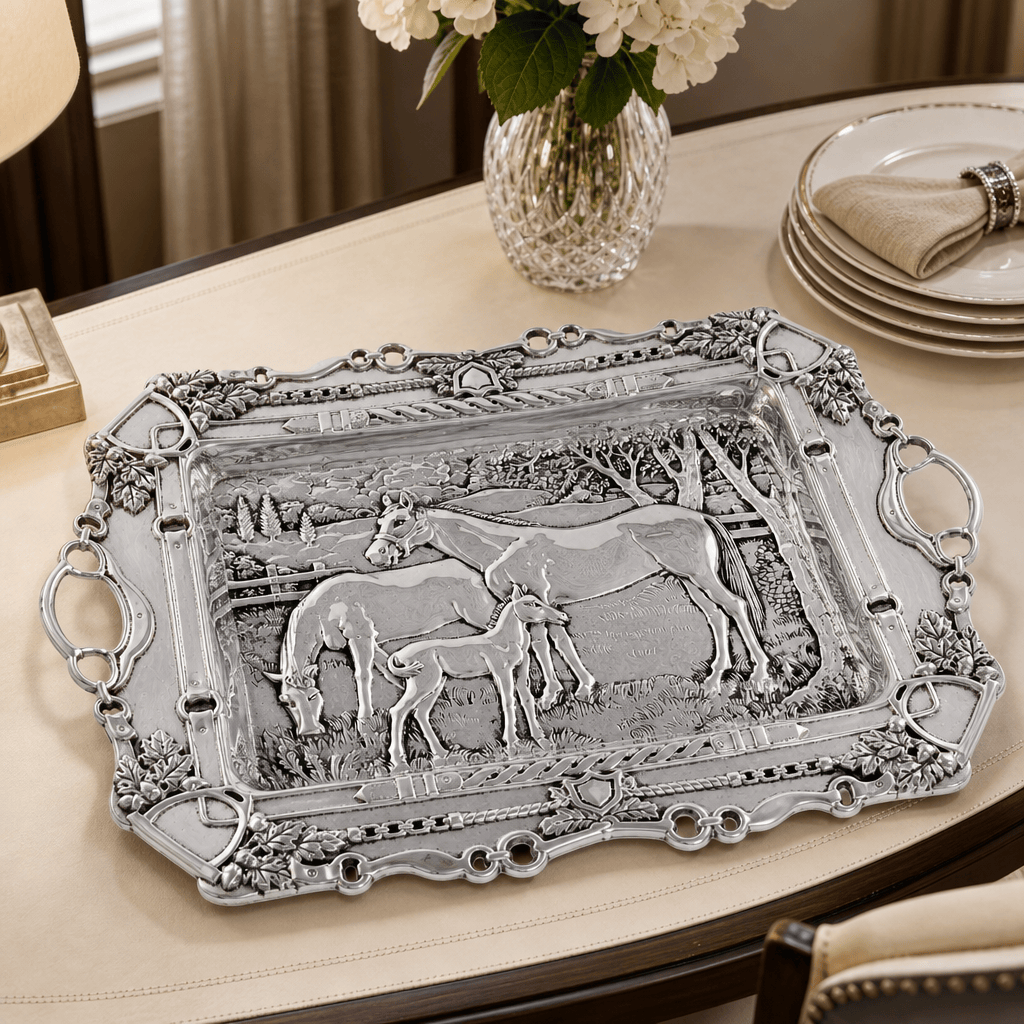 Grazing Horses Parlor Tray